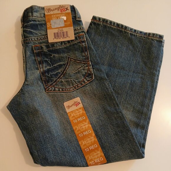 Wrangler Other - Kids Young Adult Boys Wrangler 20X Extreme Relaxed Straight Leg Jeans NWT 10 REG
